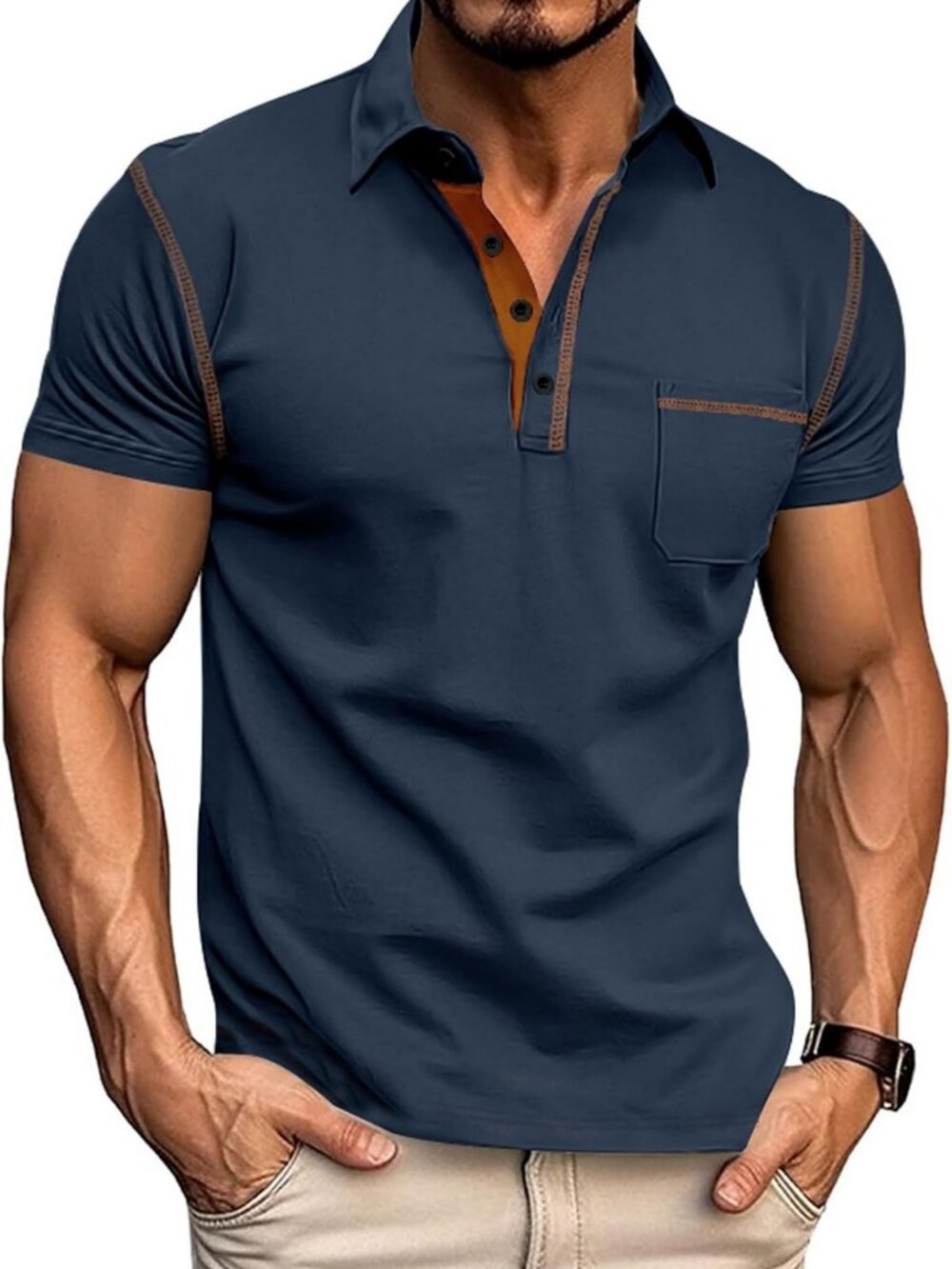 Lightweight Short Sleeve Golf Polo Shirt for Men | Casual Summer Collared Tee